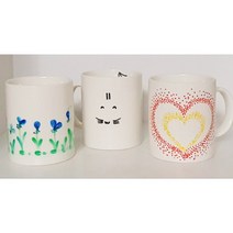 (5개세트)머그컵/그림 만들기 그리기 캘리머그 DIY 나만의 머그컵