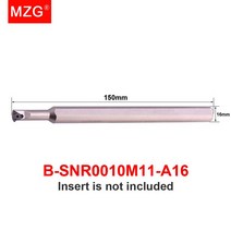 엔진톱 실린더 MZG B-SNR 스프링 스틸 10 12 16 20 MM CNC 선반 보링 가공 커터 내부 공구 나사 선반 홀더, 14 B-SNR0010M11-A16