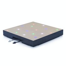 MOKA SFX Infinit 3D 미러 댄스 플로어 50x50cm 강화 유리 RGB LED 댄스 플로어 패널 클럽 펍 SD 컨트롤 용 방수, 없음, Twinkle Star