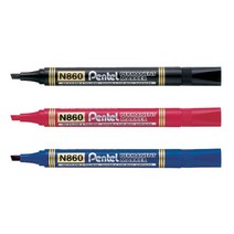 (Pentel) 펜텔 사각촉 유성매직 1자루 N860 POP 마카, 검정