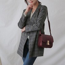 넷투넷코리아 여성 체크패턴 정장자켓 기본 오피스룩 심플 아우터