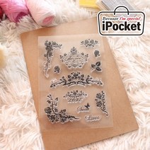 IPOCKET 아이포켓 감성 실리콘 젤리 클리어 스탬프 다꾸, S_7