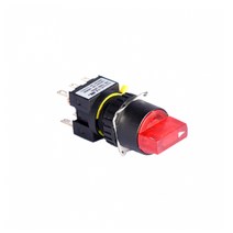 2A2B 3단 자동복귀 필라멘트 램프 셀렉터 원형 스위치 12V 16mm KSL16AS3-F2C2, 옐로우 [KSL16S3-L2Y]