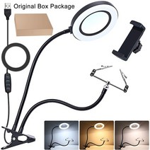 세공사 치기공 보석 문신 속눈썹연장 led확대경 돋보기 72 usb 3 색 납땜 인두 수리테이블 램프스킨 케어 뷰티 64, 원래 상자 2