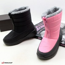 신신고 월드컵 여아 남아 공용 퍼 패딩부츠 방한화 아동털부츠 털신 굽3.5cm 에이지