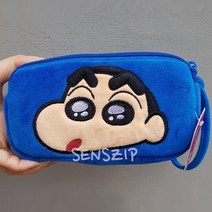 센스집 디즈니 짱구 캐릭터 필통 파우치 펜케이스, 짱구_눈초롱블루