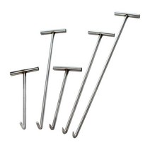 맨홀개폐기 T자형 갈고리 맨홀뚜껑 지렛대 빠루, 스테인레스 68cm 직경 8mm 팁, 스테인레스스틸68cm직경8mm팁