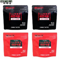 예이니식품 육해공 야전식량 불닭비빔라면밥105g 2개+얼큰짬뽕라면밥105g 2개 (총4개) 군대전투등산여행캠핑식품