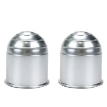 Modengzhe 지름 5.1cm(2인치) ABS 트레일러 히치 볼 커버 공용 견인 바 볼 캡 견인 바 볼 보호 악세서리 (실버), Without Knob, Without Knob
