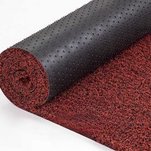 미끄럼방지 코일매트 병원 바닥 복도 매트 1.5x9m, 검은색과 빨간색 1.5x9 미터