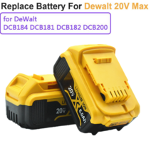 20V 6.0Ah MAX XR 배터리 전동 공구 교체 DeWalt DCB184 DCB181 DCB182 DCB200 20V 6A 18V 20V 배터리, 2개