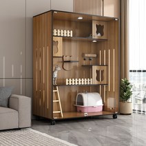 대형 고양이호텔 반려묘 아파트 빌라 하우스 120X70X150cm, 자가설치, C 높이150X가로120X깊이70