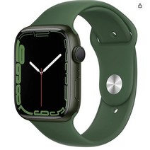 Apple 애플워치 7 GPS, 45mm, 알루미늄, 그린 / 클로버 스포츠 밴드