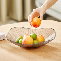 2종 1개 블랙 투명 PET 샐러드 접시 플레이트 곡선 귤접시 플레이팅 과일접시 그릇