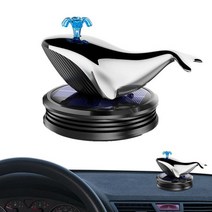 [차량용 방향제]방향제 돌고래 디자인 자동차 태양 에너지 회전 향수 오래가는, 01 Black
