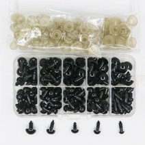 장난감용 블랙 플라스틱 봉제 안전 눈 아미구루미 10mm 안구 인형 액세서리 DIY 재미있는 장난감 눈 동물 6mm 8mm 12mm 16mm, 6mm+100pcs