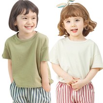 [남녀공용] 스마트박스티2종세트 유아 박스티 면 100% 국내제작