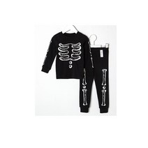 유니프랜드 아동용 블랙할로윈 오가닉 20수 후라이스 9부 실내복 상하세트