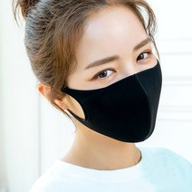 [퍼핏] 화장 안묻는 피부저자극 항균 퍼프 연예인 마스크 1매, 소형, 블루패턴