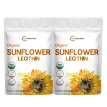(1+1) Micro Ingredients 해바라기 레시틴가루 454g US Grown Organic Sunflower Lecithin Powder