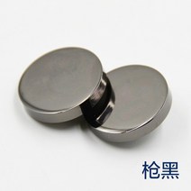 의류 단추 보석 금속 금장 메탈 보석 부자재 의류 니트 코트 가방 버튼 6종, 11.5mm[10개]셔츠 앞줄개, 블랙 평면 버클