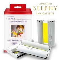 캐논 셀피 카트리지 프린터 잉크 Canon Selphy CP1300 CP1200 CP910 호환, 2pcs+72sheet