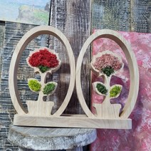 감사의 선물 스칸디아모스 카네이션 한송이바구니 1+1, 2구받침만선택, 핑크 크림슨