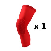 오다리교정기 Honeycomb 무릎 패드 남성 다리 소매 여성 농구 가드 스포츠 무릎, 1 조각 레드, M