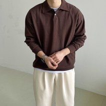 데일리 코튼 단추 카라 맨투맨 (10color)