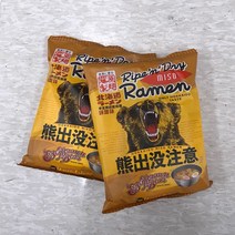 [이라운드몰][2개묶음] 후지와라제면 홋카이도 곰 출몰주의 라면 된장 맛 248g[124g X 2개묶음], 단품