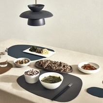 북유럽 방수 가죽 테이블 식탁매트 9종, 테이블매트(딥그레이)