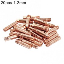 용접노즐 20Pcs 15AK 구리선 용접 노즐 0.8/1/1.2mm 전도성 팁 가스 디퓨저 커넥터 홀더 토치 기계 액세서, 1mm