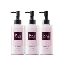 유니크앤몰 온더바디 쌀눈밝은 클렌징오일200ml 메이크업 리무버 클렌저 오일 클렌징오일, 3개, 200ml