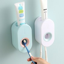 원터치 자동 치약 디스펜서 화이트, 화이트+화이트