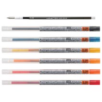 유니 스타일핏트 리필 0.38mm / 스타일핏 리필 / 16가지 색상 / 슬림, 블랙