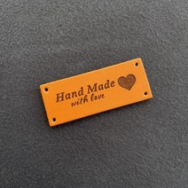 컬러 핸드메이드(10개) 가방소품 장식소품 handmade 가방라벨 핸드메이드라벨, 3.국방색