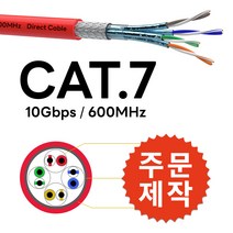 CAT7 S-STP 랜선 UTP 인터넷 랜케이블 주문제작, 1m(100cm), 1개