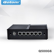 QOTOM 미니 PC 코어 i3 i5 i7 팬리스 컴퓨터 6 기가비트 이더넷 AES-NI OPNsense 방화벽 우분투 Sophos Q55, 01 Q535G6 i3 7100U, 06 8G RAM 256G SSD