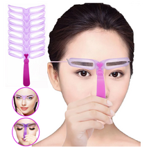 눈썹가드 8가지 디자인 눈썹그리기 가이드 고정틀 여자 남자 눈썹모양 그리기, 1개, 단품