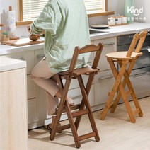 (국내배송) 친절한마이쮸 원목 접이식 홈바의자 아일랜드식탁의자 바스툴 바체어 높은의자, 라이트우드-등받이형