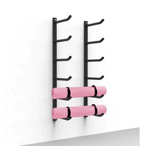 요가 매트 랙 정리 장비 후크 수납 걸이대 진열 벽면, 4층  한쌍(높이 70cm)