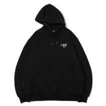 꼼파뇨 Hug Me 자수 후드티 후드 티셔츠 블랙