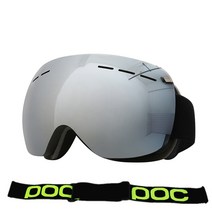 스키고글 스노우보드 안경 POC-브랜드 스키 고글 남녀 공용 이중 UV400 스노우 보드 김서림 방지 안경 무, 01 1