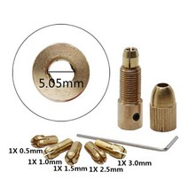 7 개/대 2.35/3.17/4.05/5.05mm 황동 Dremel 콜렛 미니 드릴 척 전기 모터 샤프트 비트 도구 어댑터, [03] 5.05mm 7pcs, 03 03 5.05mm