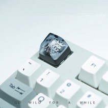 투명 키캡 레진 키보드 포인트 롤 커스텀 스위치 DIY 백라이트 3 pcs 자연 경관 수제 키 캡 아트 수지 고급스러운 diy 게이머 기계식 키 캡 anne pro 2, 한개옵션2, 01 snow mountain, 한개옵션1