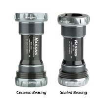 HASSNS 자전거 하단 브래킷 BB68 밀폐형 세라믹 베어링 Mtb 중앙 무브먼트 축 크랭크 세트 Hollowtech 샤프트, 01 Black