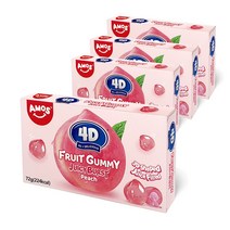 아모스 후르츠 복숭아 젤리 72g X 4개 복숭아맛 제리 과일젤리 후르츠젤리, 4박스