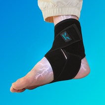[발목보호대압박] [OS1st] 미국 최초 특허 받은 인체공학적 발목 압박 보호대 아마존 상품 (2개입), 블랙