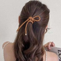 레자 포니테일 머리끈 가죽끈 헤어 밴드 리본끈 슈슈 땋은머리 올림머리 롱끈 긴머리끈 심플 가죽머리끈