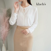 클라셰 진주원버튼라운드블라우스 CB3SBL087A